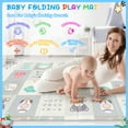 RELOIVE Foldable Baby Play Mat,Reversible Foam Playmat for Floor,79"x59