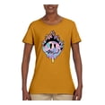 thumbnail image 2 of Wild Bobby Trippy Happy Face Women Graphic Tee, 2 of 6