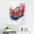 thumbnail image 1 of Watercolor Tapestry, Hand Drawn Old Fashioned Car Antique Vehicle Retro Outdated Abstract Art, Fabric Wall Hanging Decor for Bedroom Living Room Dorm, 5 Sizes, Red Dimgrey, by Ambesonne, 1 of 1