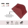 thumbnail image 5 of Home Weavers Waterford Collection 100% Cotton Non-Slip Bathroom Rug Set Machine Washable Toilet Lid Cover, Bath Rug, Bathroom Rug, Runner, Red Color 4 Piece Bath rug set, 5 of 8