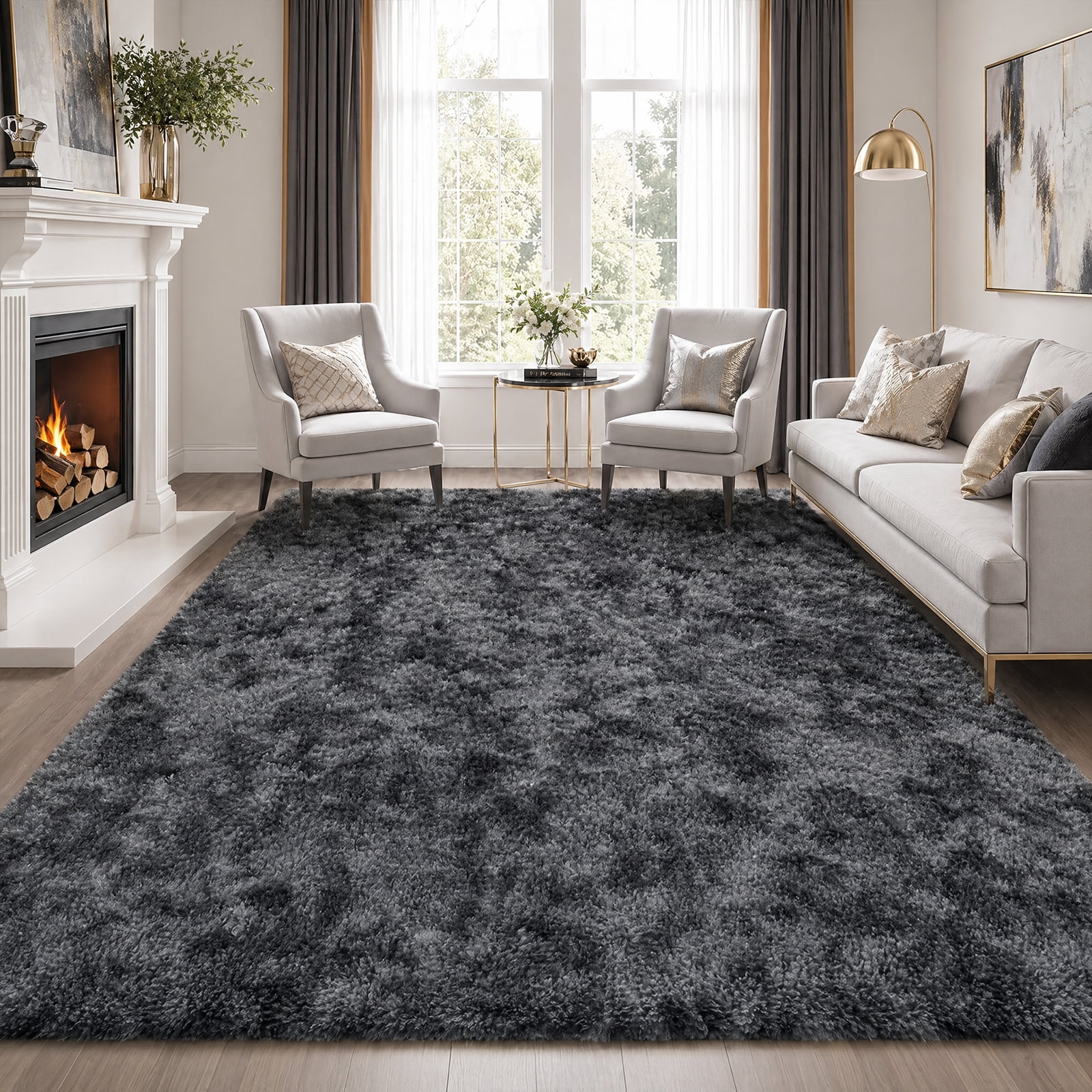 YEERSWAG 4'x6'Area Rugs Fluffy Rug Indoor Shaggy Rugs Area Rugs for Living Room Bedroom Carpet