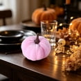 thumbnail image 6 of OCCOKO Halloween Pumpkin Decor, Soft Stuffed Pumpkin Ornament for Thanksgiving Fall Party Decorations, Decorative Pumpkin for Home, Bedroom, Tabletop, Shelf, Porch and Holiday Gift, Pink, 6 of 7