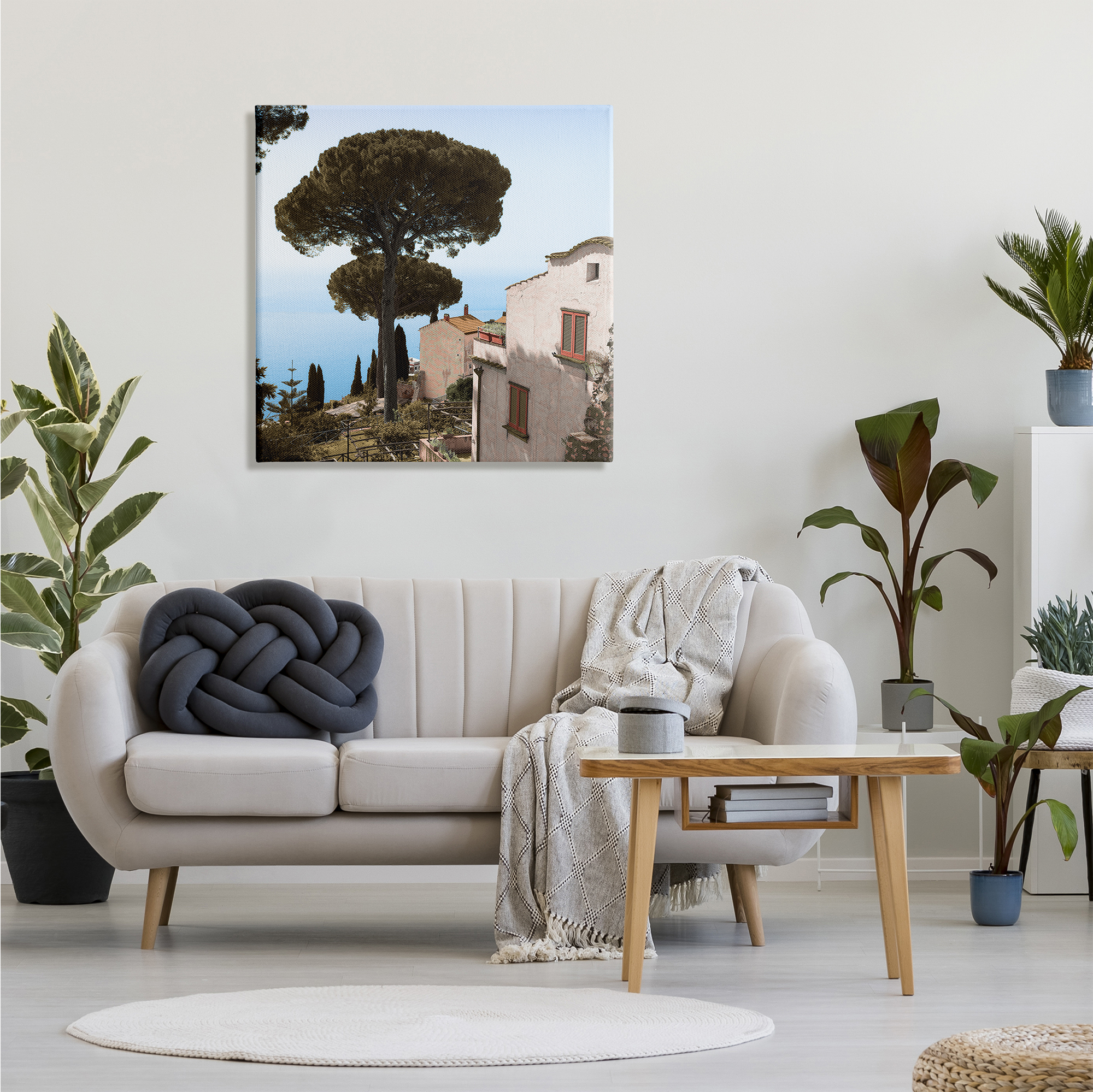 Stupell Indtries Traditional Mountainside European Villa Architecture Clear Blue Sky,30 x 30,Design by Alan Blatein