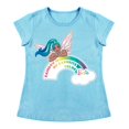 thumbnail image 1 of Playera Para Niña Mattel Barbie Cuello Redondo Manga Corta Talla 4 Azul Cielo, 1 of 2