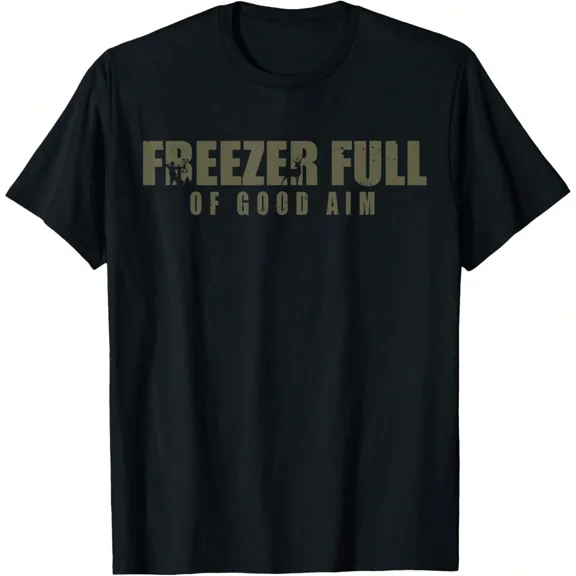 Men's Freezer Full of Good Aim Hunting T-Shirt Archery Bowhunter Graphic Tee