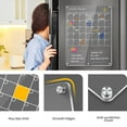 thumbnail image 3 of Clear Acrylic Magnetic Calendar for Refrigerator- Sleek Dry Erase Board & Chore Chart for Fridge, Perfect Family Organizer, Includes 5 High-Contrast Markers for Stainless Steel & White Kitchens, 3 of 7