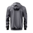 thumbnail image 4 of Heavyweight Solid Color Men's Hoodie Warm Casual Zip Up Sweatshirt Comfortable Stylish Outdoor Winter Wear Oversized Pullover Long Sleeve Crewneck Casual Tops, 4 of 5
