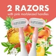 thumbnail image 2 of BIC Soleil 5 Escape Women's 5-Blade Disposable Razors, Peach Pineapple, 2 Count, 2 of 7