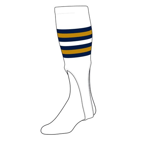 

TCK Baseball Stirrups Large (300I 9in) White Navy Old Gold