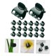 thumbnail image 5 of CRAFTHROU 60Ud Clips Para Plantas De Jardín De Plástico Negro Soporte Para Tallo Y Enredaderas, 5 of 7