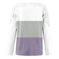 thumbnail image 4 of Long Sleeve Tshirts Shirts Women Soft Cotton Athletic Tops Women Casual Round Neck Lace Hollow Out Long Sleeve Sweatshirt, 4 of 5