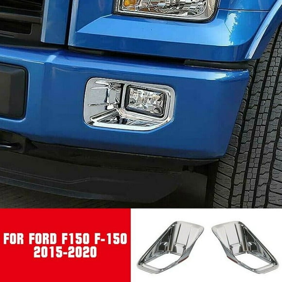 2 Pieces for Ford F150 F-150 15-20 ABS Front Fog Light Cover Trim Silver O-