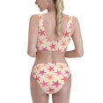 thumbnail image 3 of Daiia Starfish printed 2 piece Swimsuit Bikinis for Women High Waisted Racerback Bathing Suits Summer Tummy Control Scoop Neck Swimwear-Large, 3 of 8