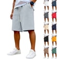 thumbnail image 4 of Zimjoy Mens Sweat Shorts with Pockets Cotton Blend Lounge Jogger Athletic Short Pants 9" Inch Inseam Drawstring Elastic Waist Dark Gray L, 4 of 4