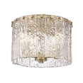 thumbnail image 5 of Z-Lite 1943F12-MGLD Glacier 3 Light 13" Wide Flush Mount Drum Ceiling Fixture - Gold, 5 of 7