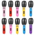 thumbnail image 3 of SHISUYAN 10Pcs Inflatable Microphones Pretend Play Microphone Toy Fake Microphone Model Prop (Mixed Style), 3 of 7