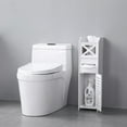 thumbnail image 2 of Veryke Bathroom Storage Cabinets, Floor Bathroom Cabinets, Linen Tower, Side Storage Organizer Cabinet with Two Tissue Storages, White, 2 of 7