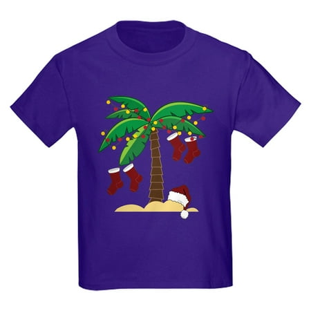 CafePress - Tropical Christmas Kids Dark T Shirt - Dark T-Shirt Kids XS-XL