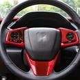 thumbnail image 5 of Xotic Tech Interior Center Console Stripe Dashboard Panel Pillar Speaker Steering Molding Cover Trim Combo Kit, Sporty Red, Compatible with Honda Civic 10th Gen DX EX 2016-2021, 5 of 9