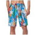 thumbnail image 3 of Aayomet Men Swim Trunks WATER ABLE SUMMER THIN PRINTED MEN'S BEACH PANTS (Blue, M), 3 of 4