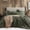 Dark Green-Twin, variant on King Size Brown Bed-in-a-Bag Bedding Set for All Season Use