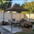 thumbnail image 5 of Yescom 8x8Ft 2-Tier Gazebo Top Replacement UV30+ for 2 Tier Outdoor Patio Canopy Cover Party Backyard Garden Coffee, 5 of 10