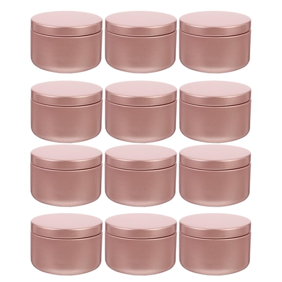 Raindrops 12PCS Round Candle Jars Travel Tins 50ml Candle Storage Container for Candle Making