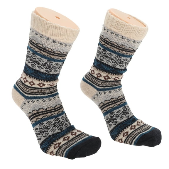 Unique Bargains 5 Pair Men's Retro Socks Assorted Color Polyester