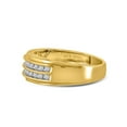 thumbnail image 3 of 10kt Yellow Gold Mens Round Diamond Wedding 2-Row Band Ring 1/4 Cttw, 3 of 3