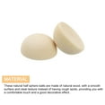 thumbnail image 3 of 150Pack Half Wood Beads, 20mm Unfinished Hemisphere Balls Round Natural Wooden Beads, 3 of 5