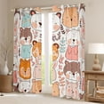 thumbnail image 2 of jejeloiu Kawaii Owl Rabbit Blackout Curtains Set of 2 (52x84 Each),Cartoon Wild Animal Window Curtains,Rustic Western Farmhouse Curtains and Drapes For Teens,Luxury Bedroom Decor, 2 of 6