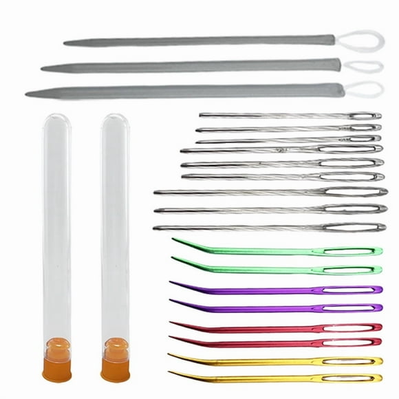 hooked needle for knitting Tapestry Needle Set Aluminum for Knitters sewing projects 1 Set