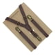 thumbnail image 1 of 110*15cm Y Back High Quality Wine Red Crack Face PU Leather Solid Fashion Unisex Suspenders Adjustable 3 Clip Retro Men Gift, 1 of 5