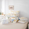 thumbnail image 5 of Homewish Blossoms Flower Floral Bedding Comforter Set 7pcs, Cute Plant Botanical Queen Bedding Sets, Vintage French Fashion Reversible Queen Sheet Sets, Ultra Soft Bedroom Decor, 5 of 7