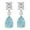 White Gold Plated-Blue, variant on PYNZY Dangle Drop Earrings for Women White Cubic Zirconia Jewelry with Teardrop Paraiba Plated White Gold