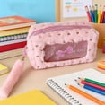 thumbnail image 1 of Large Capacity Pencil Case with Bow Design for School, Office, and Makeup Organization, 1 of 9
