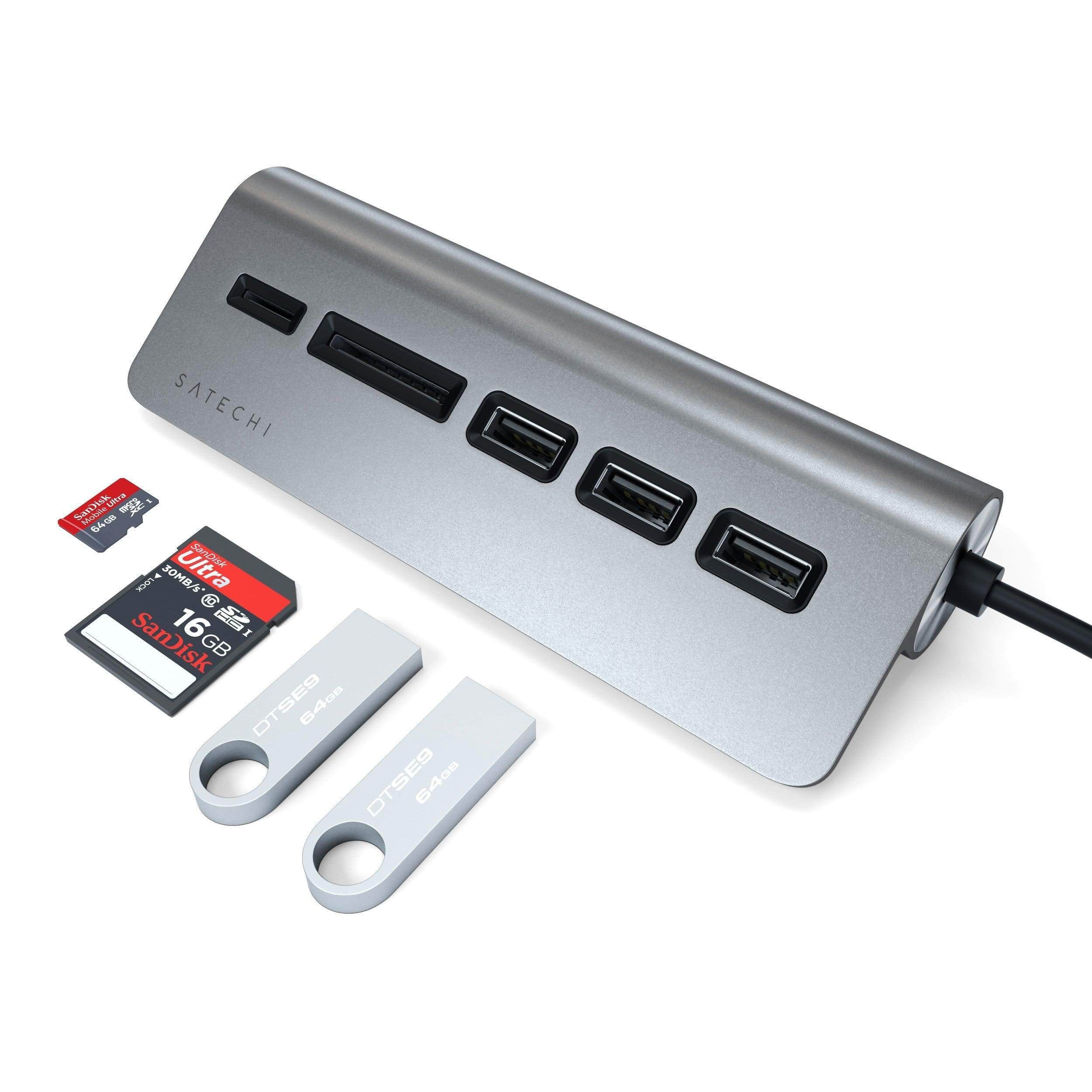 Satechi 5-In-1 USB Type-C Combo Hub for Desktop, Space Gray