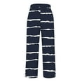 thumbnail image 6 of YOIAVIAOY Womens 2026 Boho Print Capris Pants Striped Graphic Capri Pants Casual Tropical Floral Pant Summer Beach Trousers Dark Blue L, 6 of 7