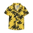 thumbnail image 1 of MIASHUI Chemise Florale Décontractée d'Été pour Garçons, Manches Courtes, Haut de Plage pour Enfants, Jaune, 3-4 Ans, 1 of 5