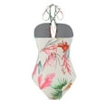thumbnail image 4 of qolati Bikini Sets for Women 2024 One-Piece Floral Bathing Suit with Boho Cover up Wrap Skirt Two Piece Tummy Control Monokini Swimwear Beach Outfit, 4 of 6