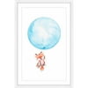 Marmont Hill "Balloon Fox" by Brilliant Critter Framed Painting Print