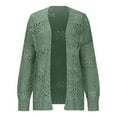 thumbnail image 4 of Buigttklop Women'S Crochet Cardigan Kimono Boho Long Sleeve Lightweight Soft Oversized Open Front Knitted Sweater, 4 of 6