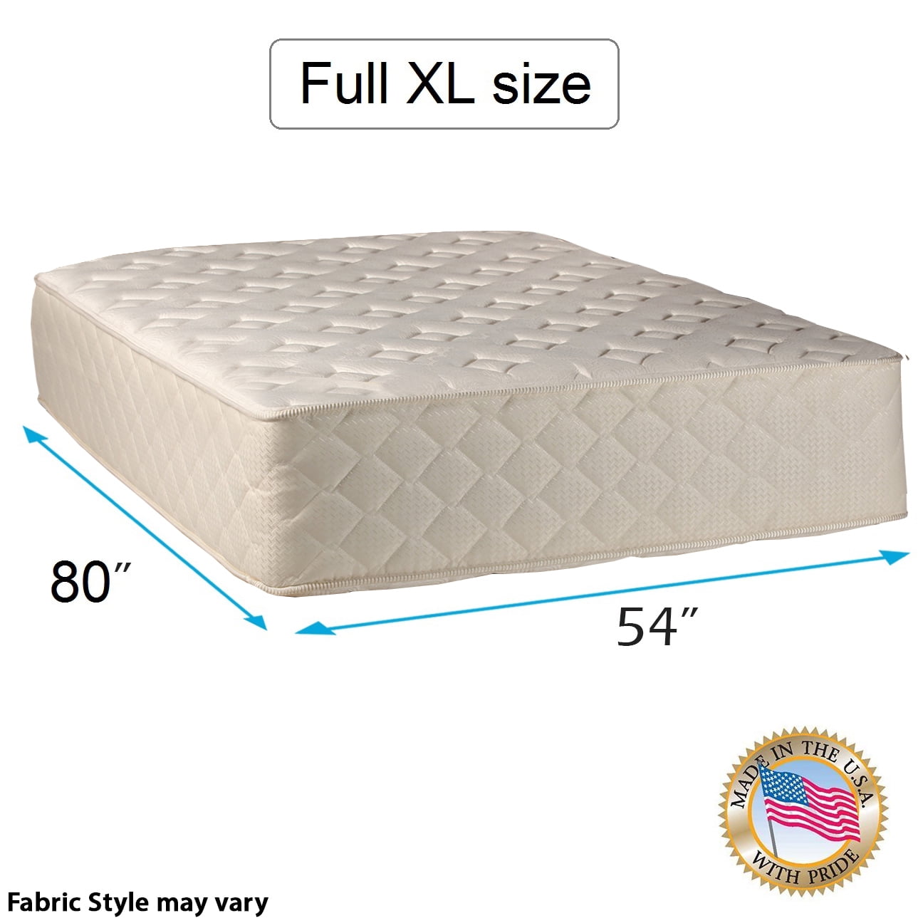 DS USA Highlight Luxury Firm Full XL Size Mattress Only - Fully Assembled, Spinal Support, Innerspring Coils, Premium edge guards, Longlasting Comfort by Dream Solutions USA