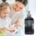 thumbnail image 2 of Djiypn 13.5OZ Fashion Stripe Glass Refillable Soap Dispenser with Rust-Proof Pump Premium Soap Dispenser for Kitchen, Bathroom, Hand Sanitizer, Liquid Soap, Lotion, etc.(1Pack), 2 of 7
