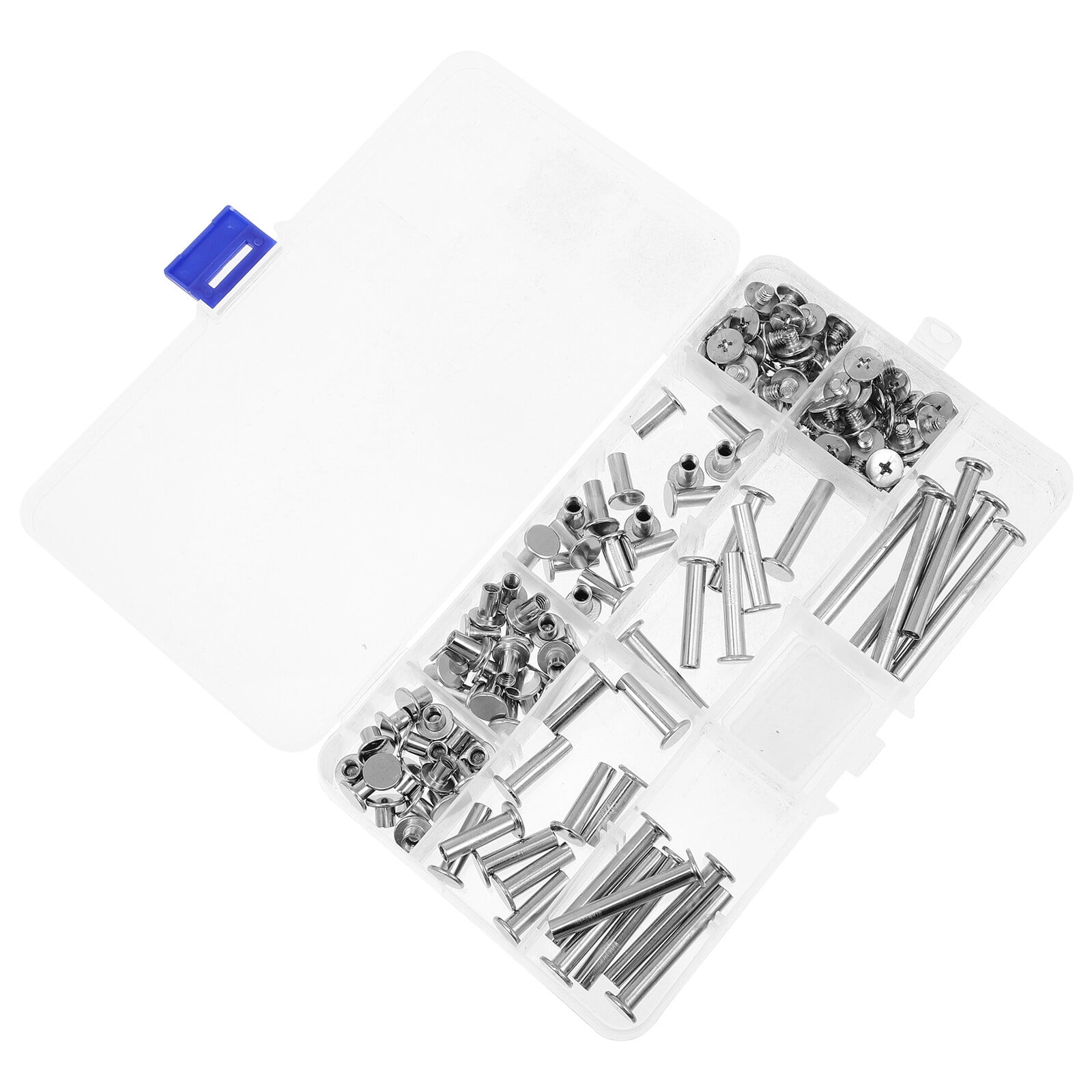 HONMEET Basious 80-Piece Stainless Steel Round Binding Screws for , Office, Wet Environments, 1.8×0.2×0.2in Set