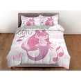 thumbnail image 3 of Juego de Funda Nórdica Infantil Sirenita, Juego de Ropa de Cama Rosa, Ropa de Cama Infantil,, 3 of 4
