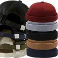 thumbnail image 2 of Bonnet de Mode pour Hommes, Bonnet Rétro Marin, Chapeaux Hommes Femmes, Bonnet Chaud Sans Bord, Bonnet Hip Hop 02-Rouge Taille Unique, 2 of 6