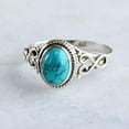 thumbnail image 6 of Naierhg Antique Turquoise Natural Gemstone Bride Wedding Engagement Vintage Ring Gift US 7, 6 of 8