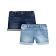 thumbnail image 1 of Pantalones cortos Simple Joys de Carter's Girls de mezclilla oscuro/mezclilla clara, 1 of 6