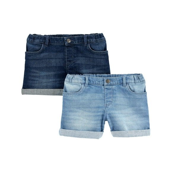 Pantalones cortos de mezclilla Simple Joys de Carter's Toddler Girls 5T (paquete de 2 unidades)